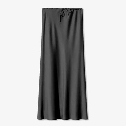 Jupe Noire Ceinture Satin