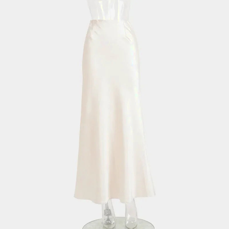 Jupe Satin Beige